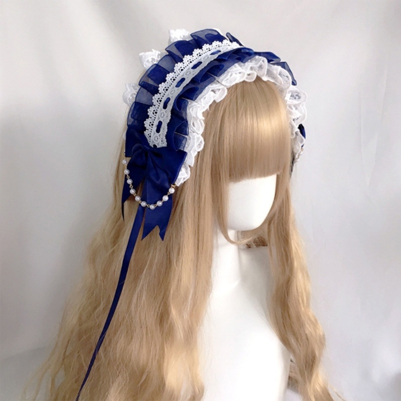 Flgo Băng Đô Ren Xếp Ly Trang Điểm Mua Sắm Du Lịch Cho Nữ