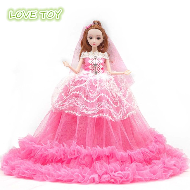 Bộ Búp Bê Mini Nkodok Mặc Đầm Cưới Xinh Xắn