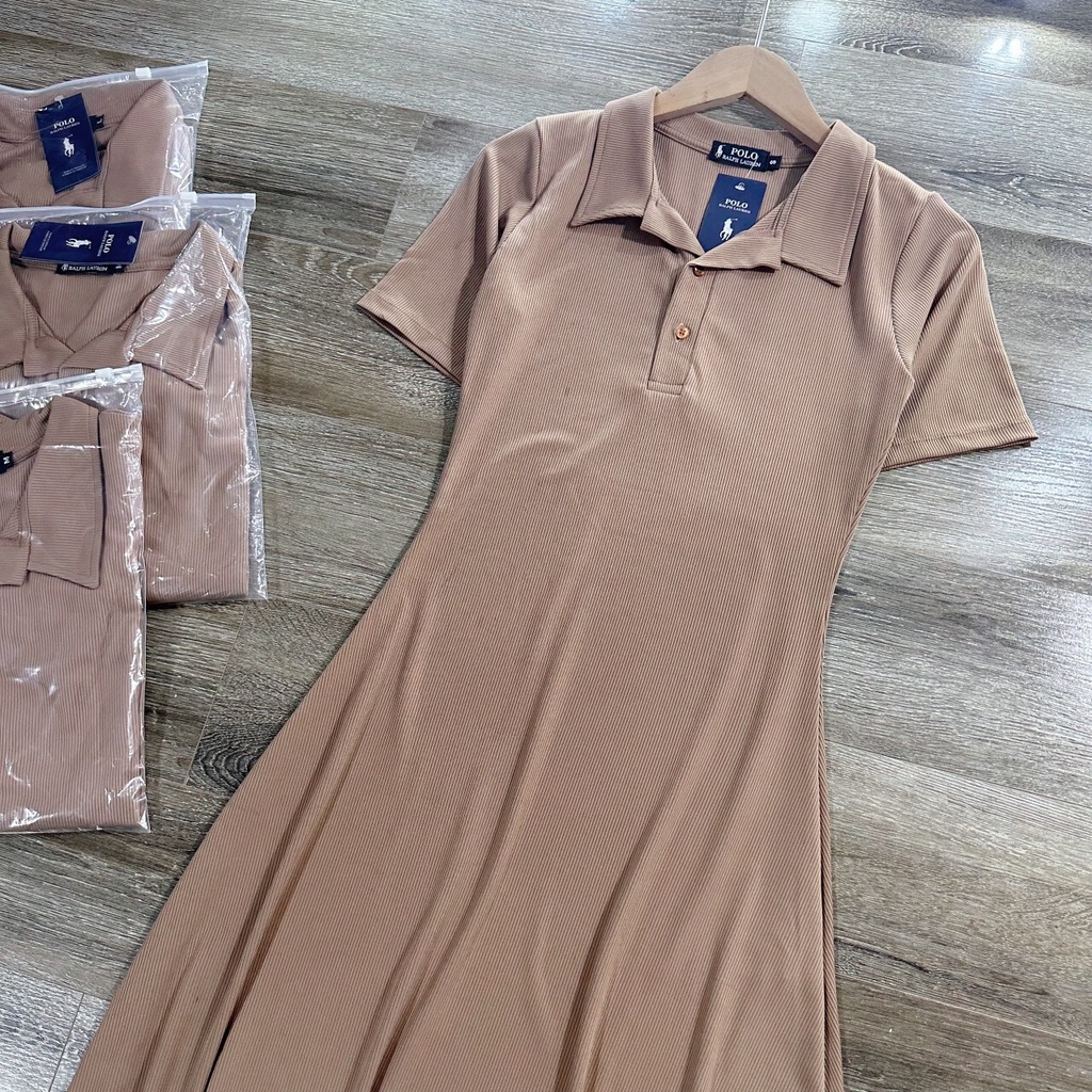 Đầm Thun Gân Cổ P.o.l.o