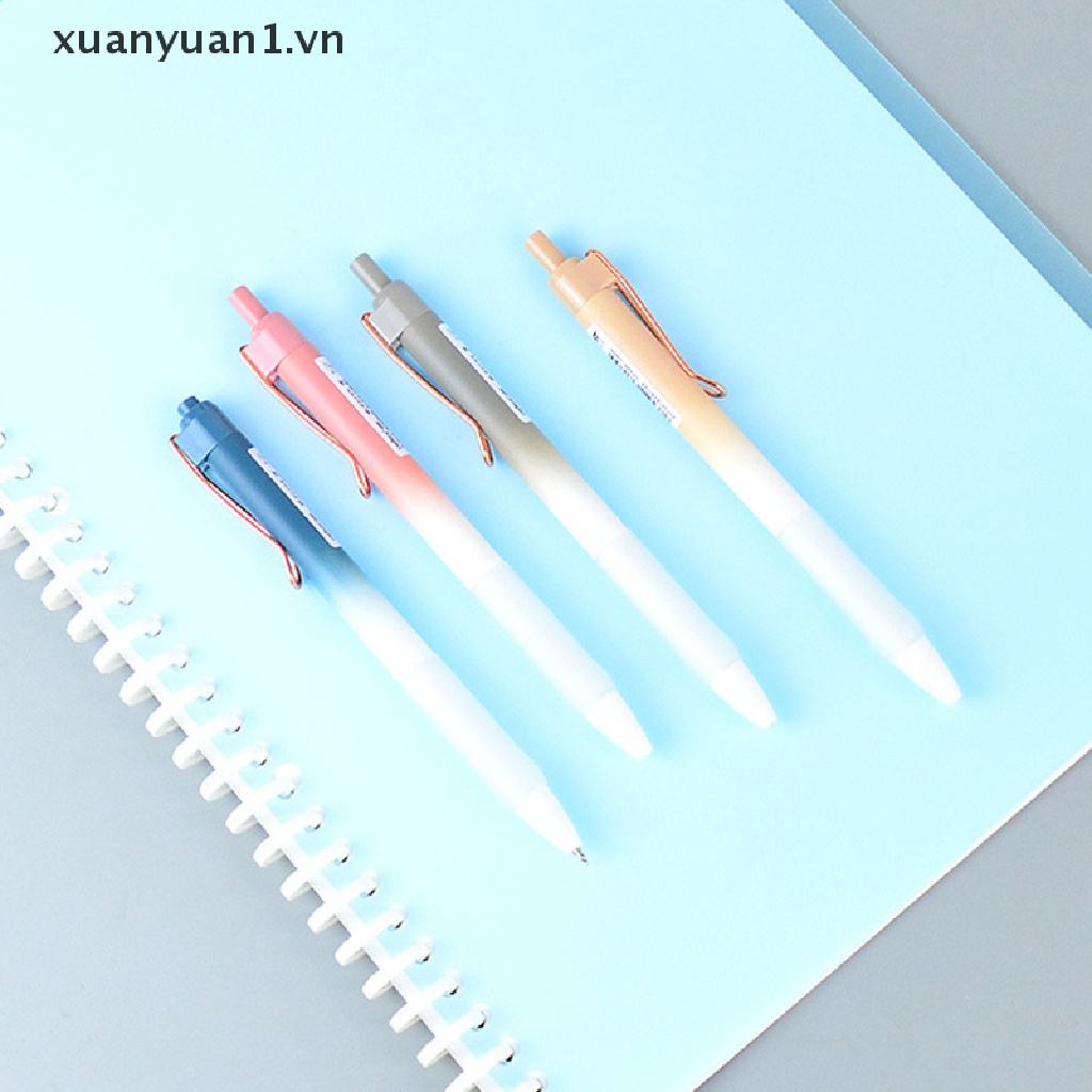 Set 4 Bút Bi Mực Đen Ngòi 0.5mm Có Thể Thu Gọn Tiện Dụng