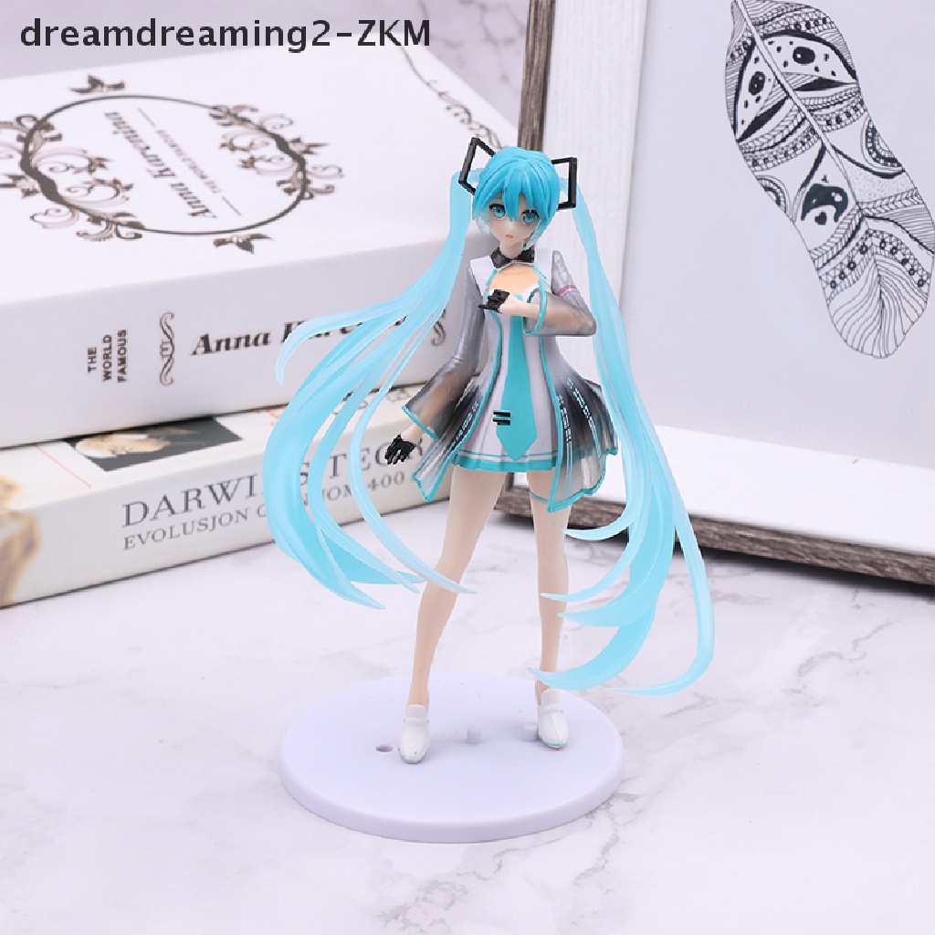 1 Búp Bê Hoạt Hình Hatsune Miku Màu Xanh Dương Handmade Trang Trí Xe Hơi [zkm]