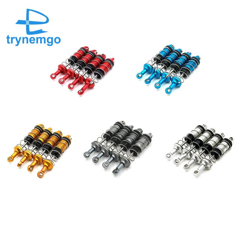 Set 4 Bộ Giảm Xóc Trước Và Sau Bằng Kim Loại Cho Xe Hơi Điều Khiển Từ Xa MJX H16 16207 16208 16209 16210 1 / 16 1