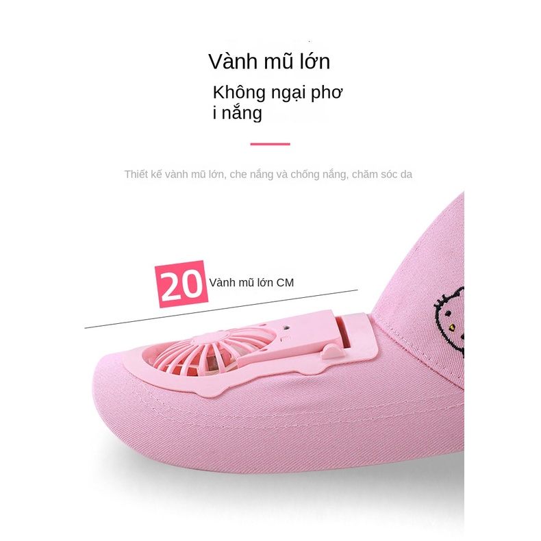 Mũ Lưỡi Trai Chống Nắng Kèm Quạt Sạc Usb Tiện Dụng Cho Người Lớn