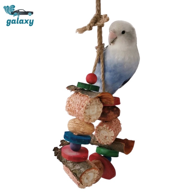 Galaxy Bộ Đồ Chơi Nhai Gặm Bằng Xơ Mướp Tự Nhiên Kích Thước Lớn / Vừa / Nhỏ Cho Chim Vẹt