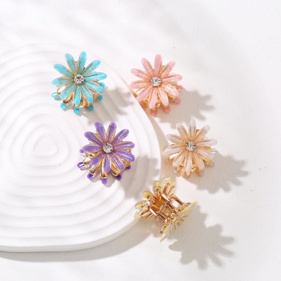 Set 2 Kẹp Tóc Hình Bông Hoa Bằng Hợp Kim Dễ Thương Cho Nữ