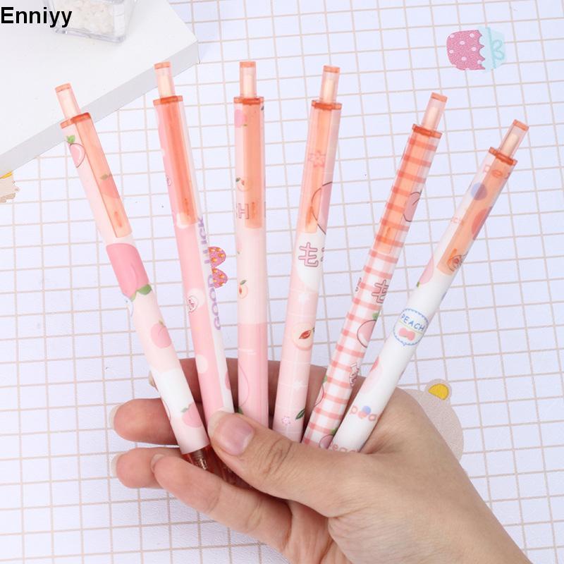 Enniyy📚Bút bi bấm ngòi 0.5mm mực đen vỏ hoạt hình đáng yêu
