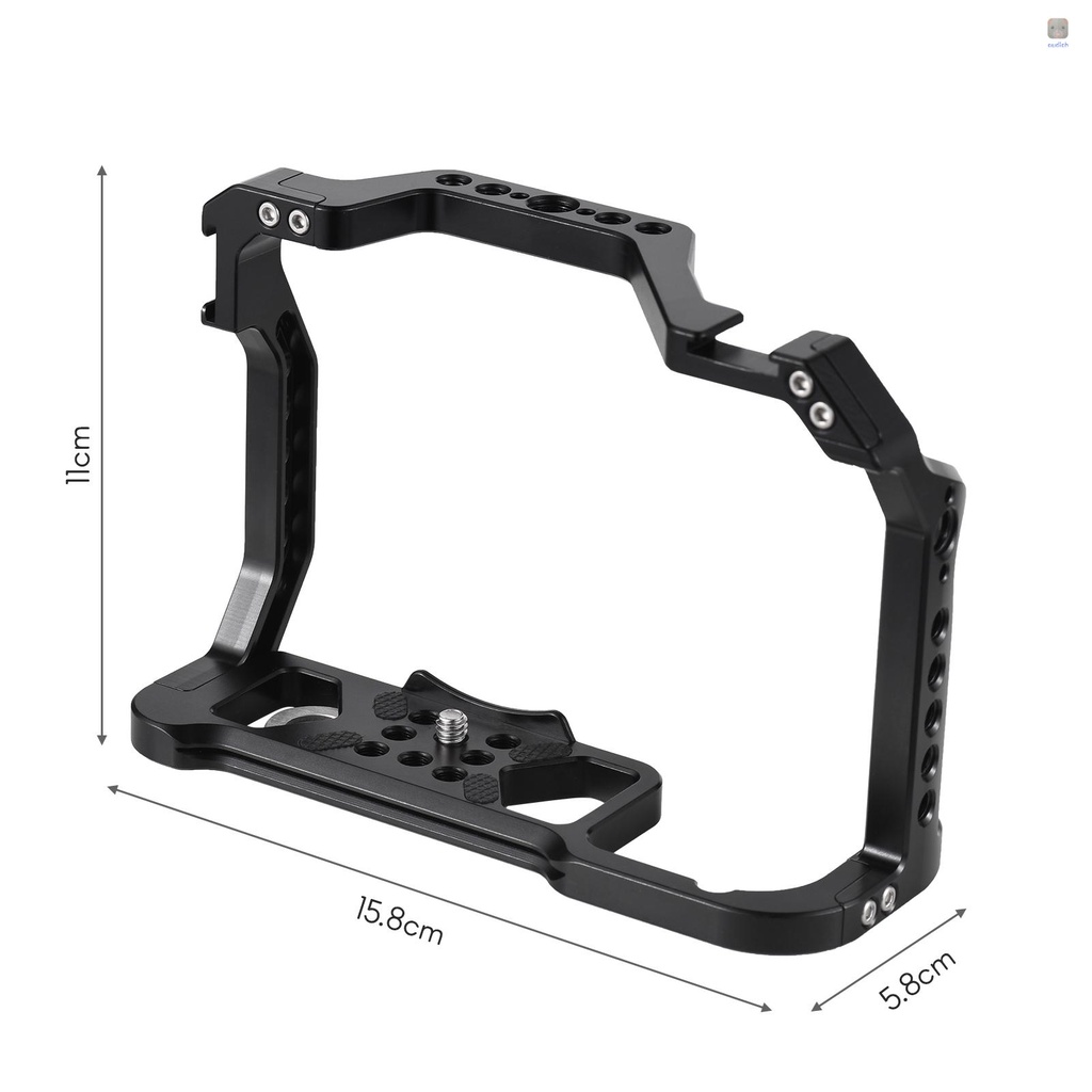 Khung Máy Ảnh Andoer Bằng Hợp Kim Nhôm Với Ngàm Cold Shoe 1 / 4 Inch Và 3 / 8 Inch Thay Thế Cho R5 / R6 / R6 II