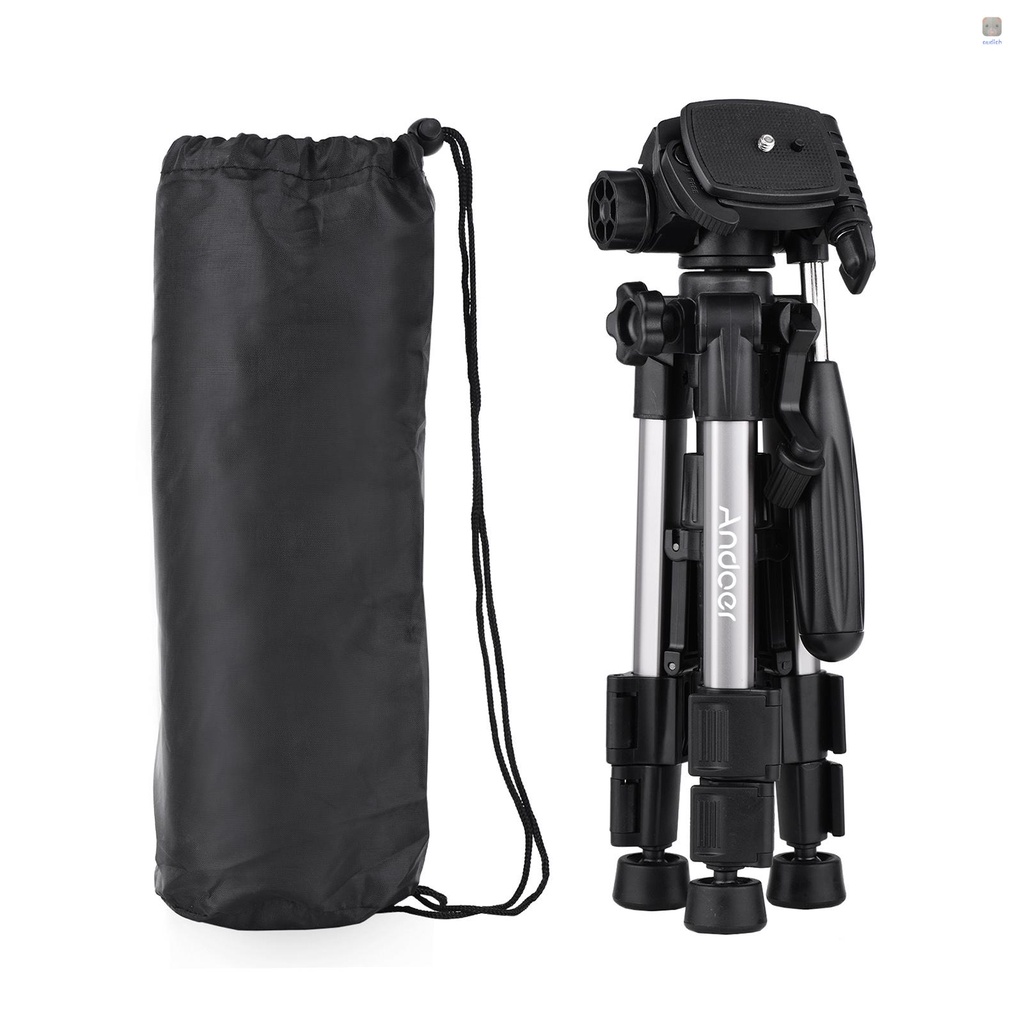 Andoer Giá Đỡ Ba Chân Du Lịch Mini Di Động Với Đầu Nghiêng 3 Chiều Và Túi Đựng Ốc Vít 1 / 4 Inch Cho Máy Ảnh DSLR ILDC Phụ Kiện Tăng Chiều Cao 24.8 Inch Max... 24.8 Inch Max Tải Trọng 3kg 3kg Chất Lượng Cao