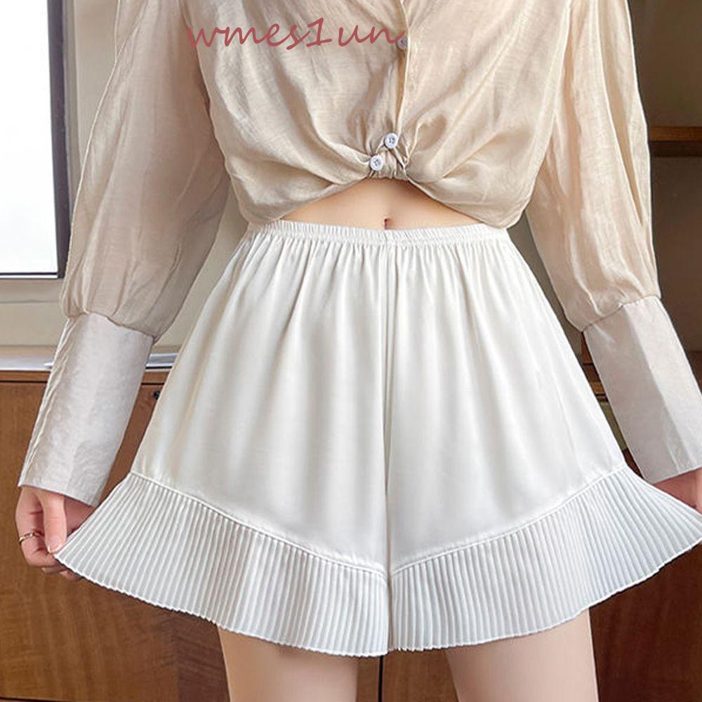 Quần Lót Lụa Mùa Hè Co Giãn Màu Trơn Thời Trang Đơn Giản WMES15H Cho Nữ