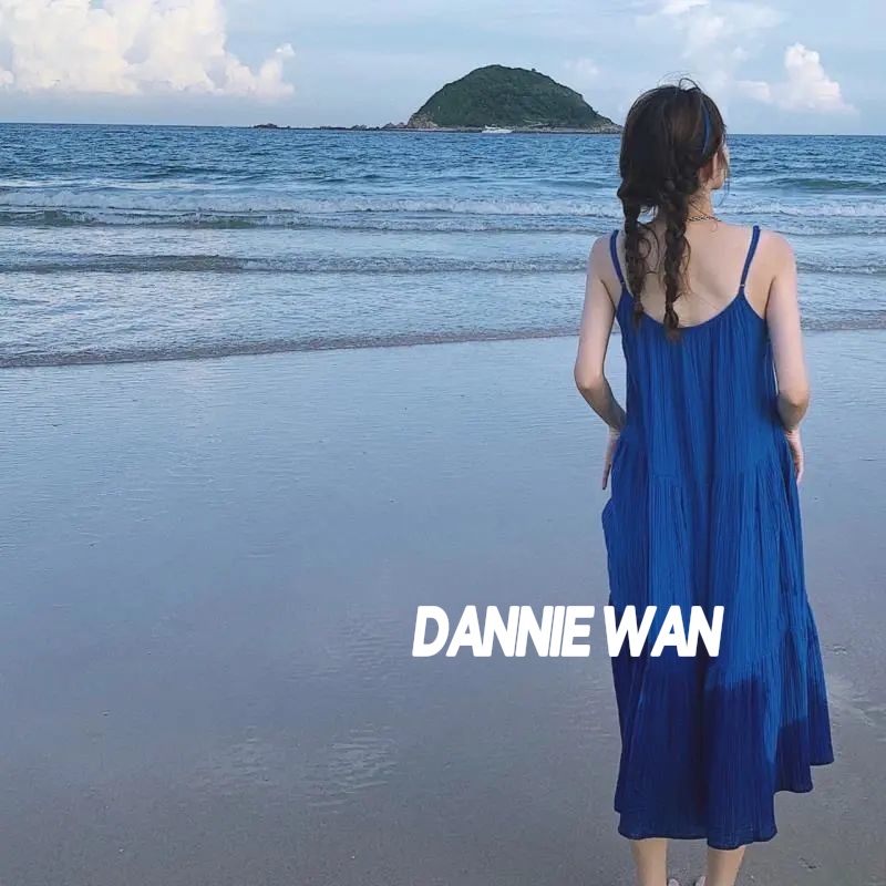 DannieWan  Đầm đầm body váy 2 dây váy thiết kế  Chic Korean Style Phong cách Beautiful A22M14M 36Z230909