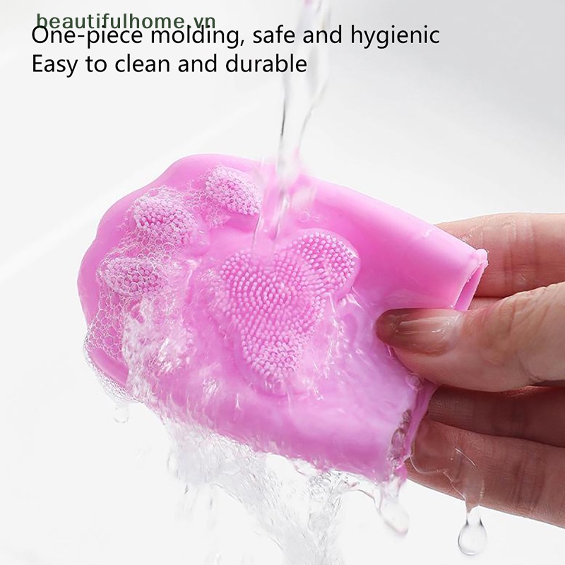 1 Bàn Chải Silicone Rửa Mặt Massage Mềm Mại Tiện Dụng