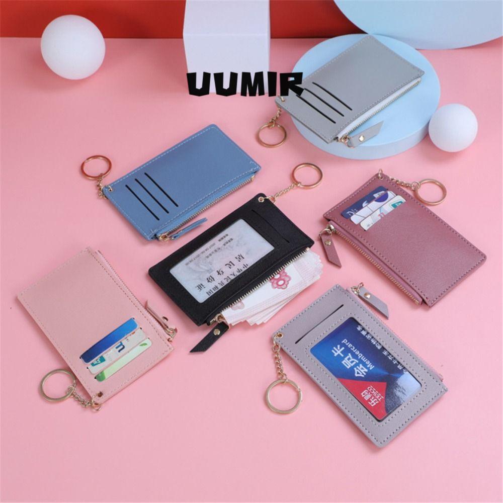 UUMIR Ví Da PU Có Khóa Kéo Dành Cho Nam Và Nữ