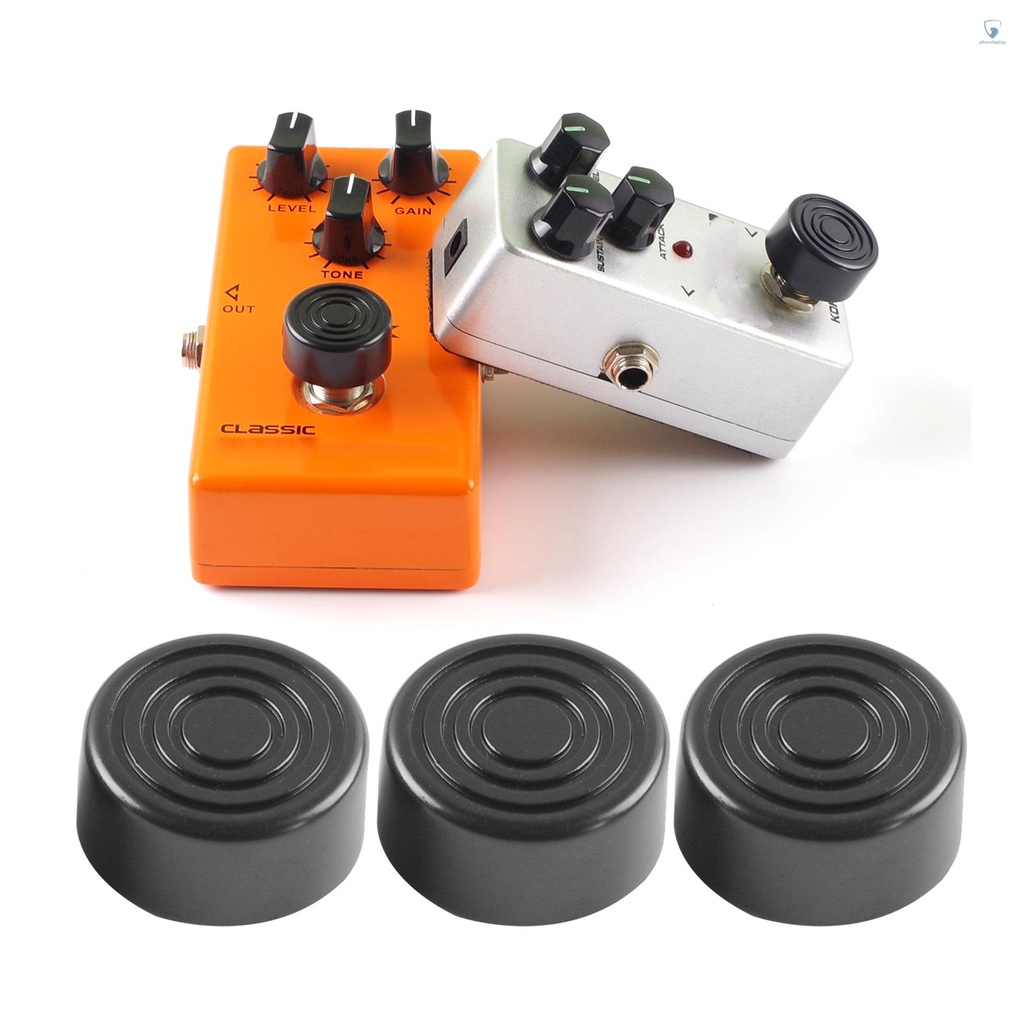 Set 3 Tấm Chắn Bảo Vệ Bàn Đạp Hiệu Ứng Đàn Guitar Bằng ABS Màu Đen