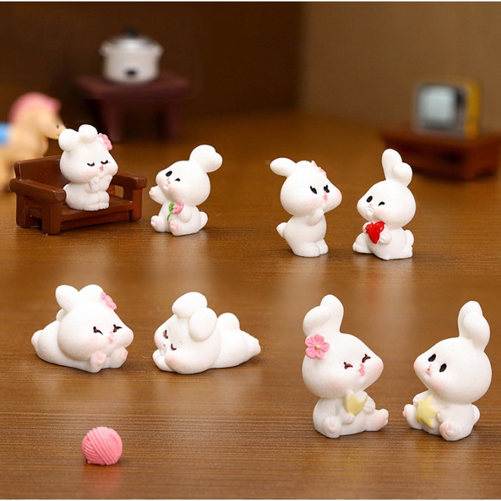 ​​​​​​​Mô Hình Tiểu Cảnh "Thỏ Dễ Thương Tiangong Mini" Trang Trí Sen Đá, Sân Vườn/ Chậu Cây, DYI, Terrarium