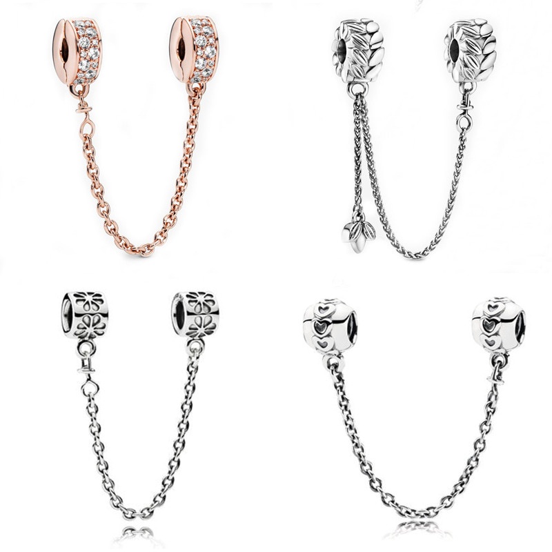 PANDORA Hàng Bán Chạy Vòng Tay Chuỗi Hạt Zircon An Toàn Vừa Vặn Tự Làm Cho Nữ