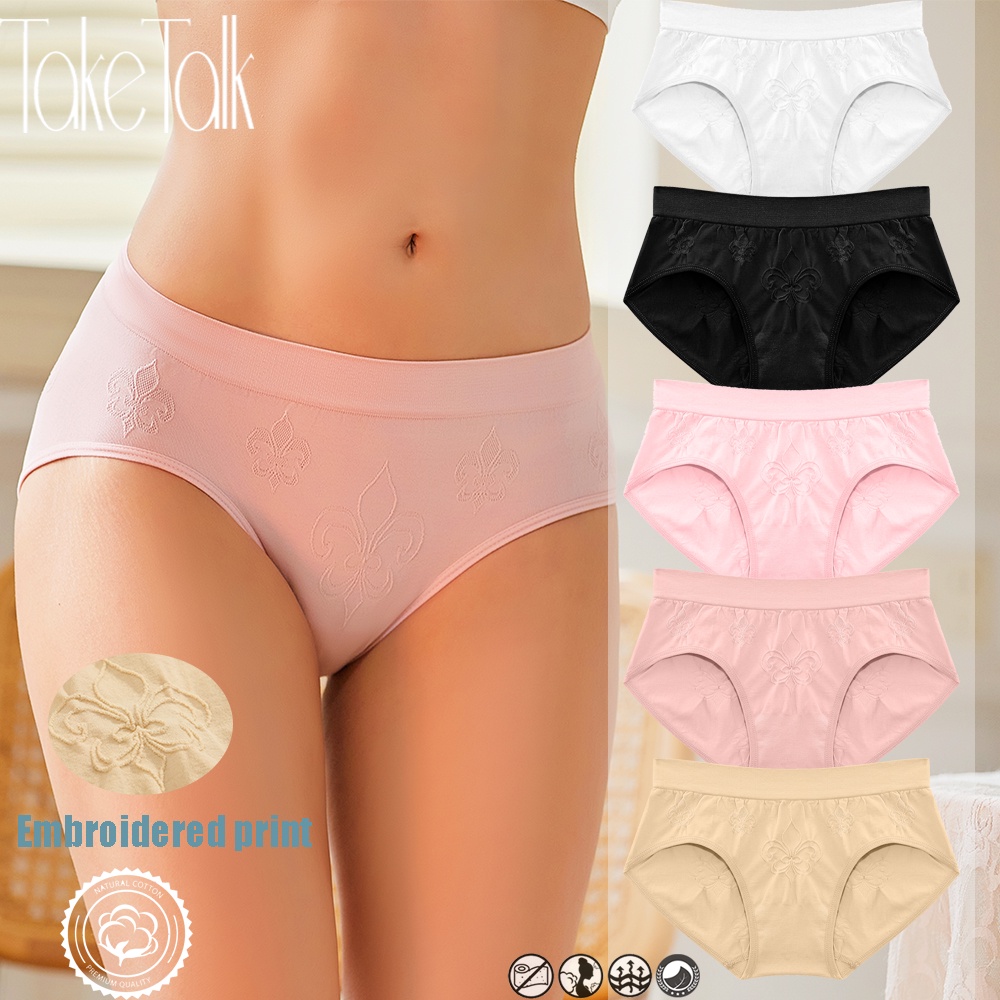 Take Talk Quần Lót Cotton Thoáng Khí Thoải Mái In Họa Tiết Thời Trang Cho Nữ