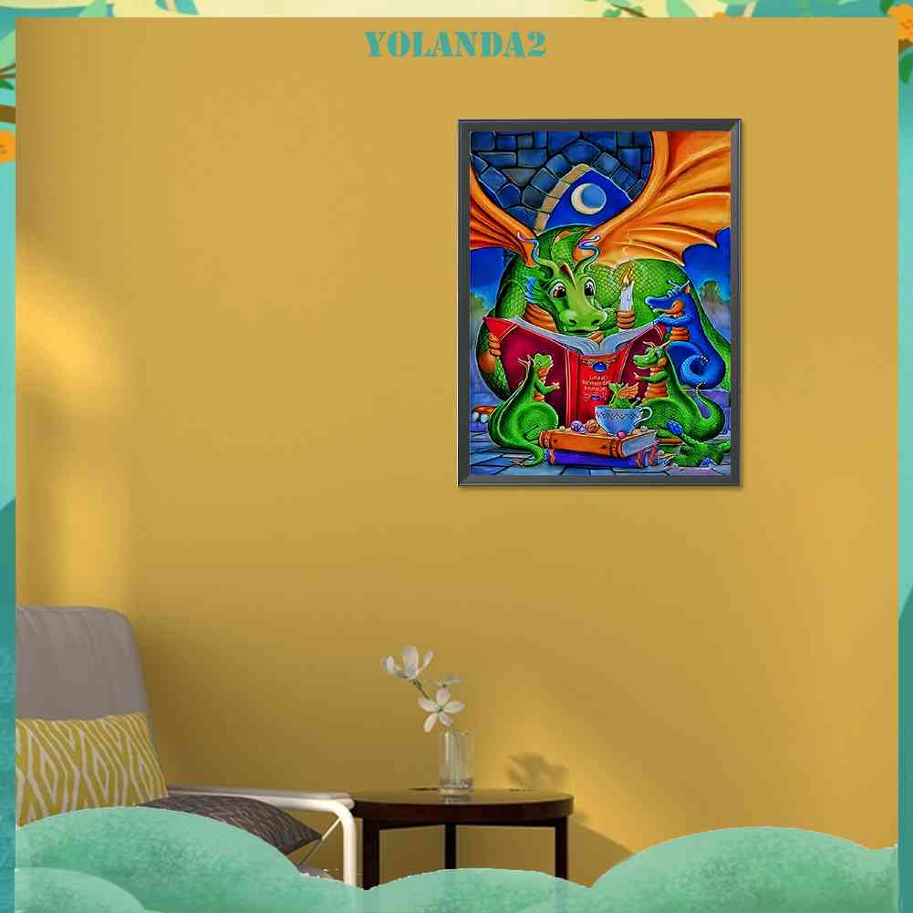 Tranh Đính Đá Kim Cương Toàn Bộ 5D DIY Hình Vẽ Khủng Long