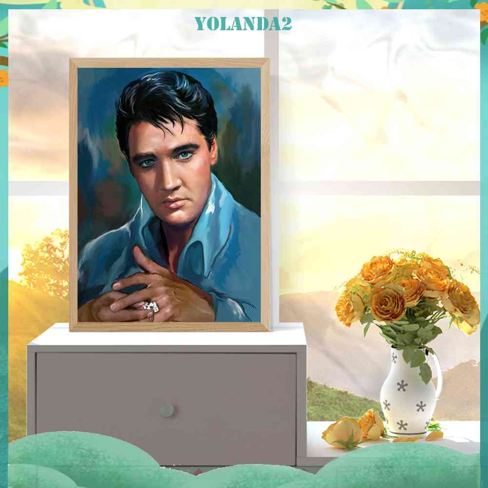 Bộ Tranh Đính Đá 5D Toàn Diện Họa Tiết Elvis Presley Độc Đáo DIY Dùng Trang Trí