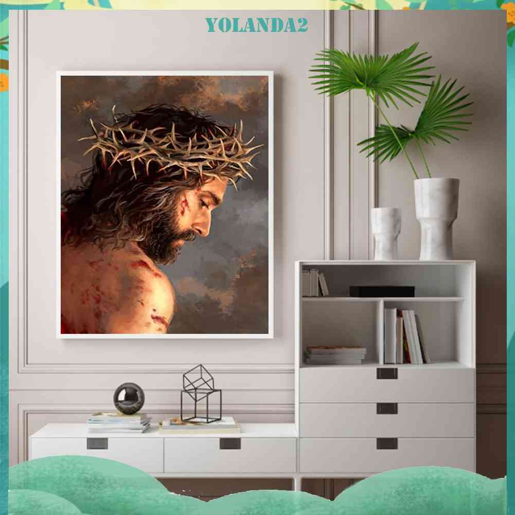 Tranh Đính Đá Kim Cương Toàn Bộ 5D DIY Hình Chúa Jesus