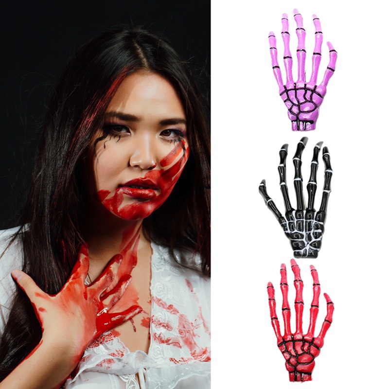 1 Kẹp Tóc Hình Bàn Tay Đầu Lâu Thời Trang Cho Nữ