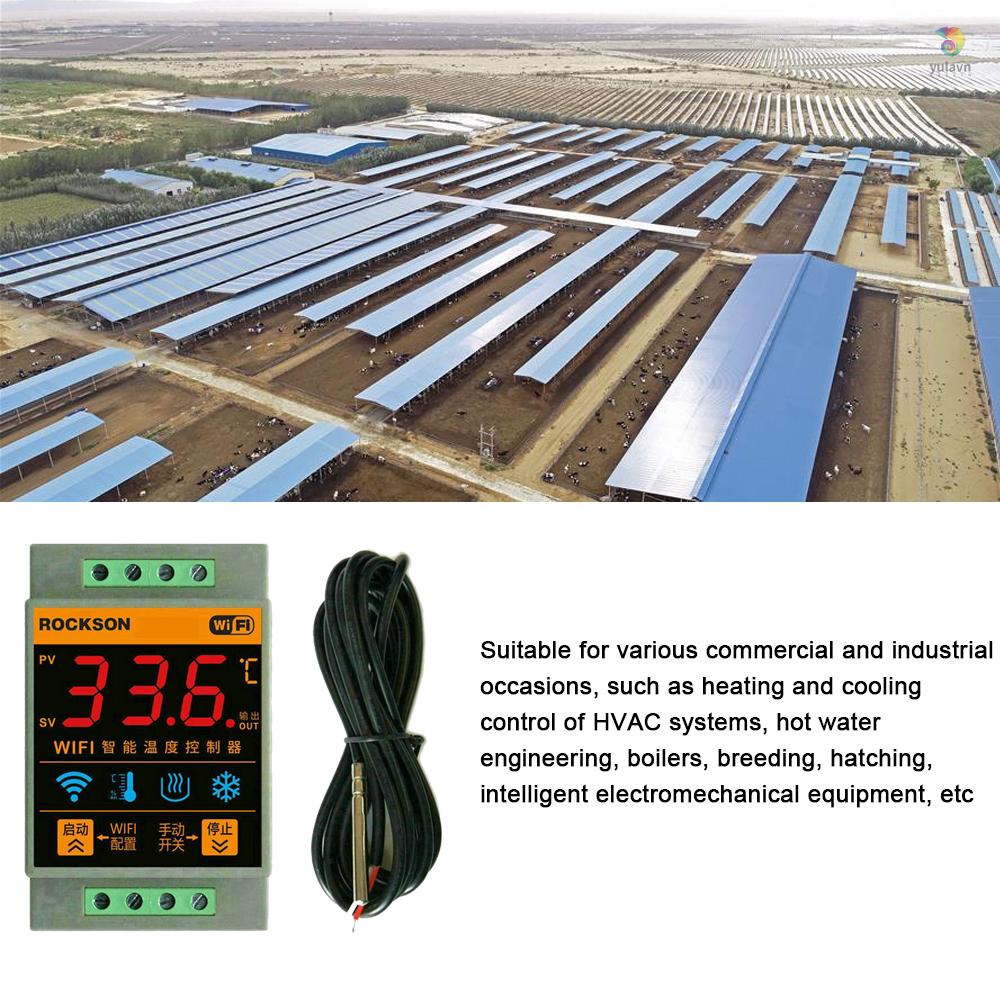 Bộ Điều Khiển Nhiệt Độ Kết Nối WIFI Kèm Chức Năng Báo Động Chuyên Dụng Cho Điện Thoại