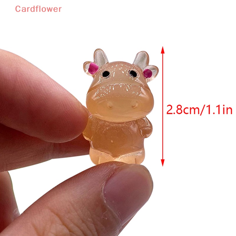 Bộ 2 Búp Bê Bò Ox Bull Hoạt Hình Trung Quốc Phát Sáng Dùng Để Trang Trí Tiểu Cảnh / Nhà Búp Bê