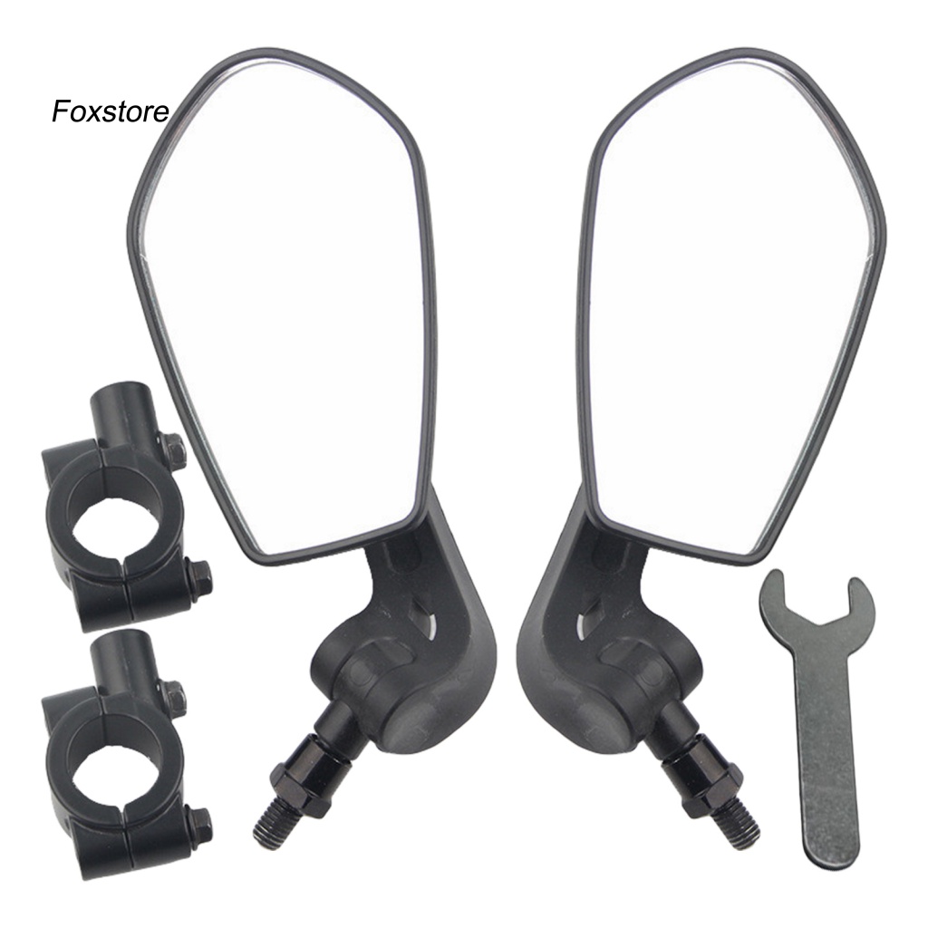 1 Cặp Gương Chiếu Hậu Góc Rộng Màu Đen Cho Xe Máy MTB