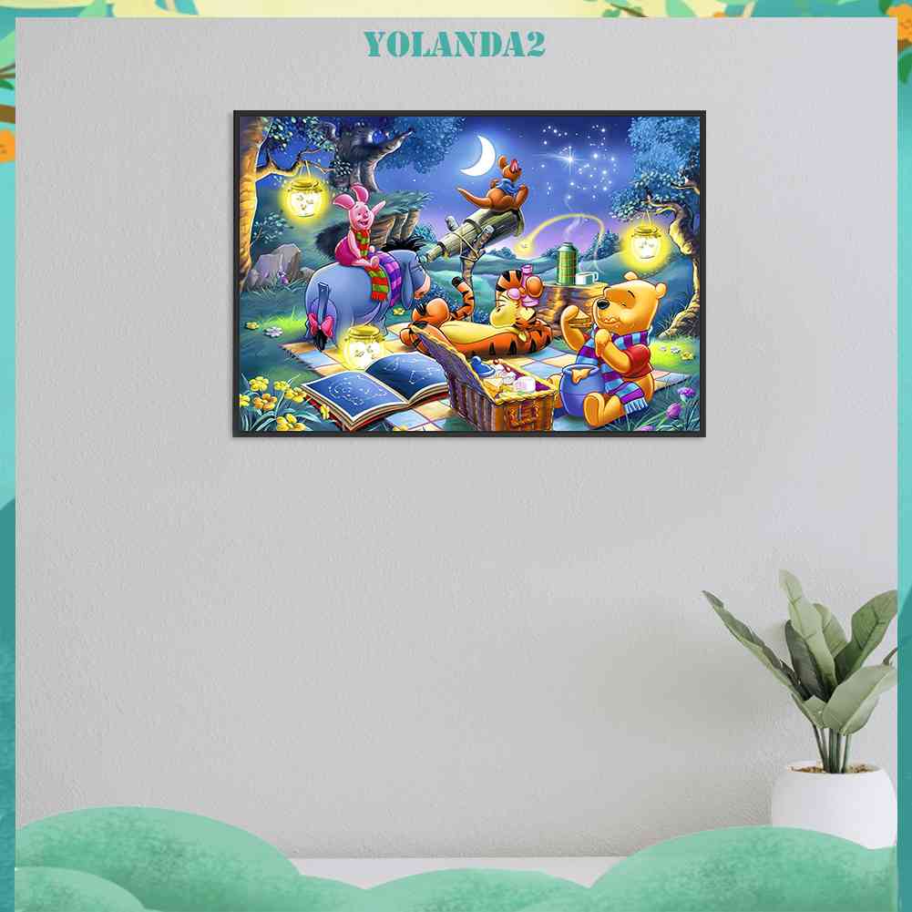 Bộ Tranh Đính Đá 5D Tự Làm Họa Tiết Hoạt Hình Vui Nhộn