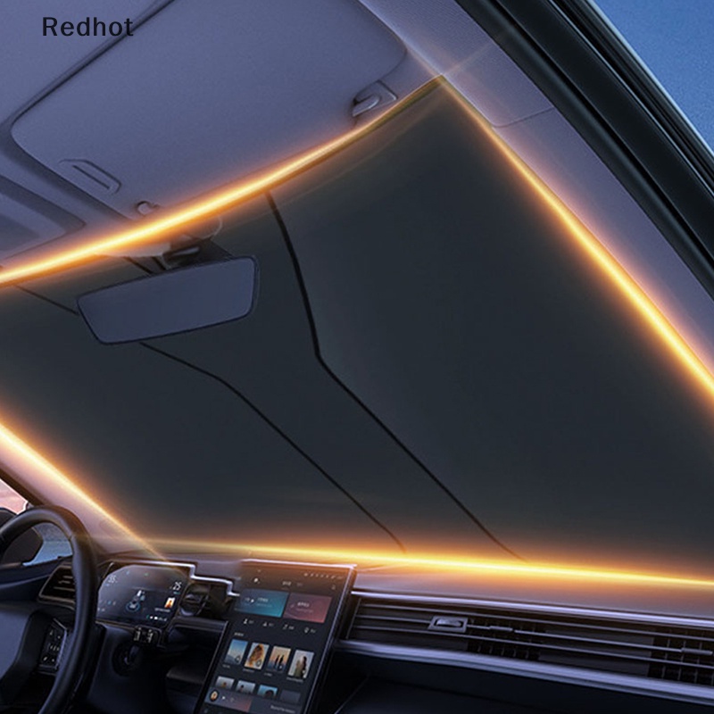 &lt; Redhot &gt; Rèm Che Nắng Hai Lớp Cách Nhiệt Chống Tia Uv Bảo Vệ Kính Chắn Gió Xe Hơi