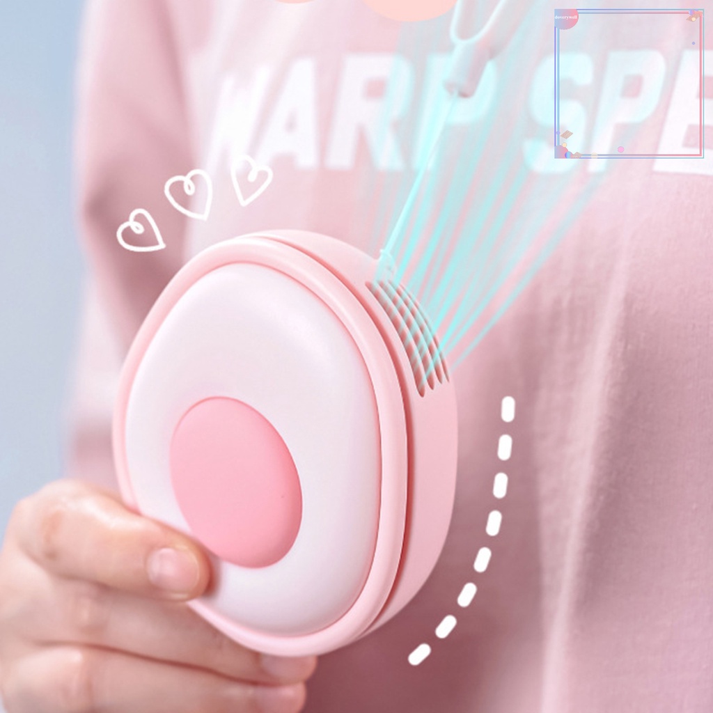 1 Bộ Quạt Làm Mát Cầm Tay Không Cánh Kèm 3 Dây Đeo Tùy Chỉnh Tiện Dụng