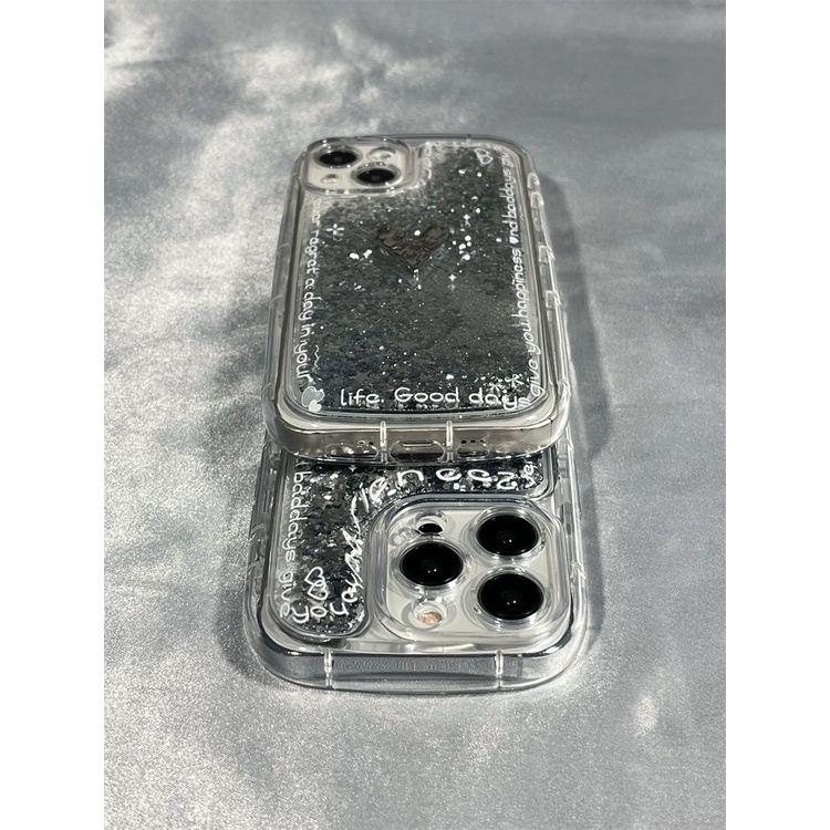 Ốp Điện Thoại Kim Tuyến Nước Hình Trái Tim Cho Iphone 14promax 13 11 14pro 13pro 14