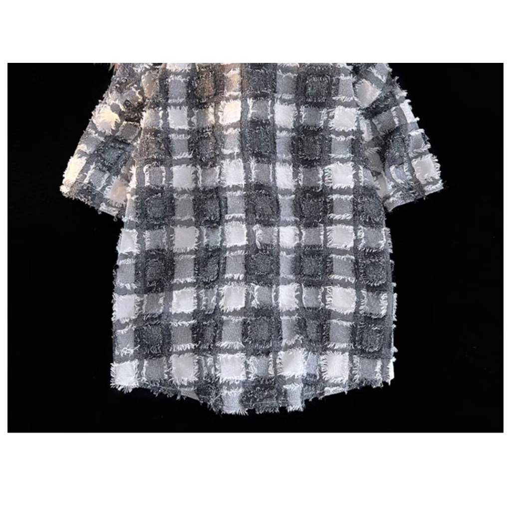 Áo Sơ Mi Nam Ca Rô Ngắn Tay Cổ Bẻ Thời Trang