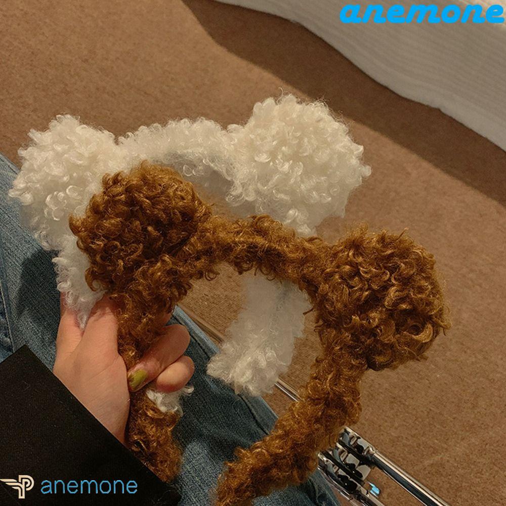 Băng Đô Cài Tóc Rửa Mặt Không Trượt Hình Tai Gấu Bằng Vải Bông Phong Cách Hàn Quốc Ngọt Ngào