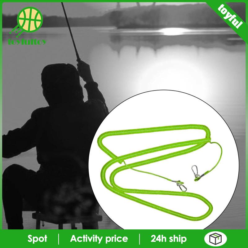 [Toyfulcabin] Dây Thép Cuộn Câu Cá Mở Rộng Thuận Tiện Có Móc Khóa Carabiner