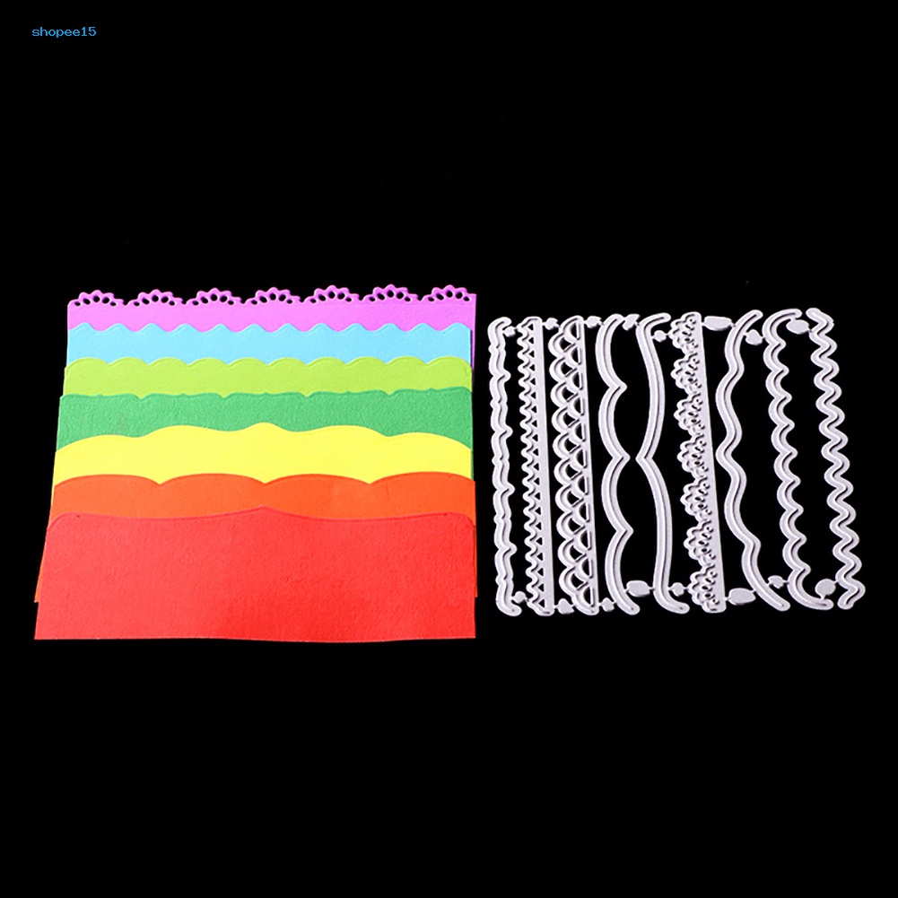 Khuôn Cắt Giấy Làm Từ Kim Loại Hình Gợn Sóng Trang Trí Scrapbook