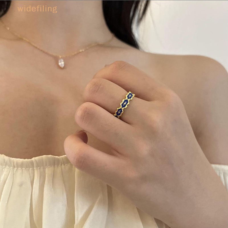 Nhẫn Hở Tráng Men Thời Trang Vintage Tinh Xảo Cho Nữ