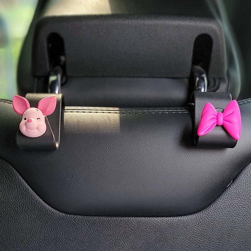 Car Seat Back Invisible Hook Cute Cartoon Car Hidden Rear Load-Bearing Hook Car Interior Decoration nGmk