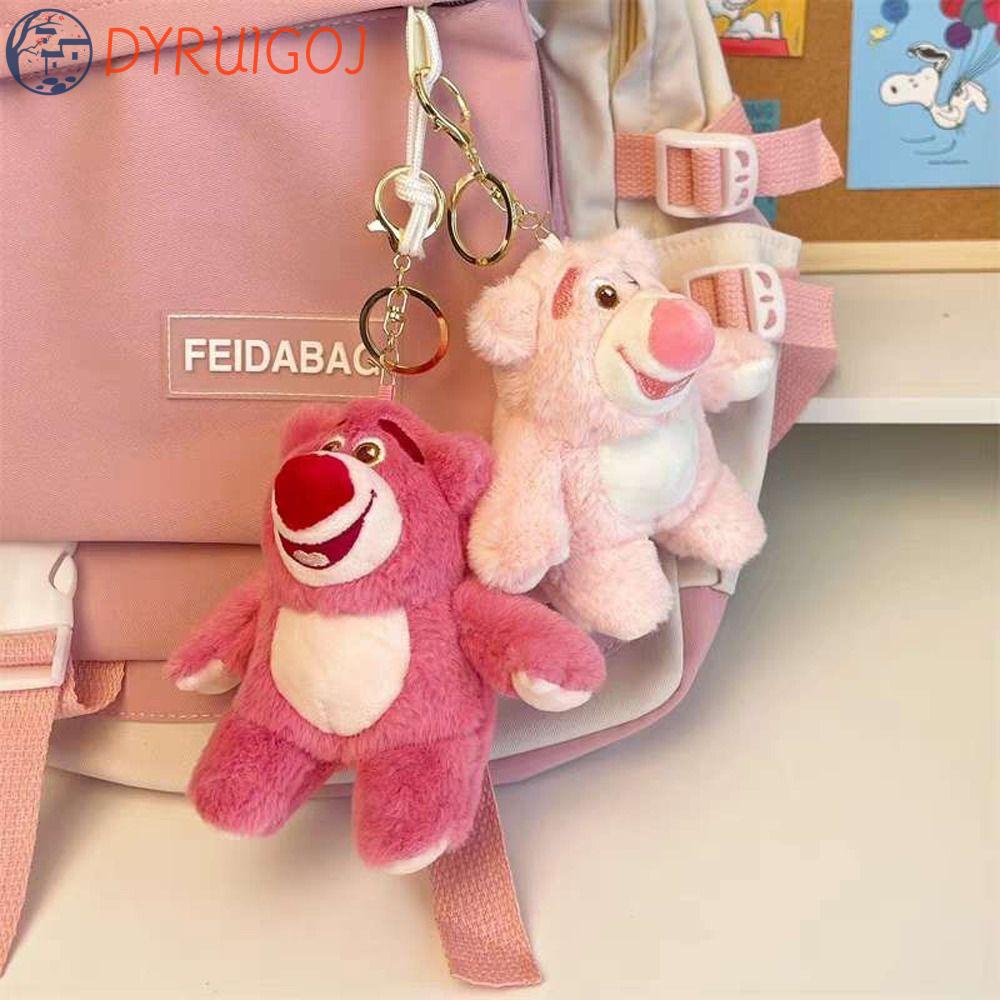 Móc Chìa Khóa Có Thể Tháo Rời Hình Gấu Dâu Tây Nhồi Bông Phong Cách Hàn Quốc Dễ Thương Dành Cho Bạn Gái