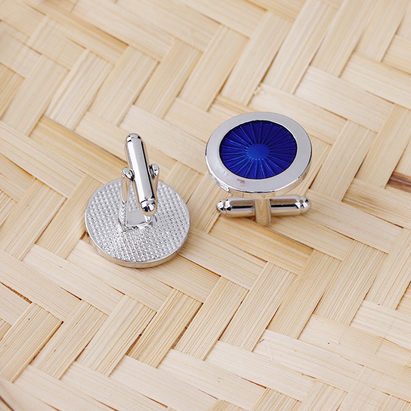 Khuy Măng Sét Tròn Bằng Kim Loại Phong Cách Doanh Nhân Cho Nam