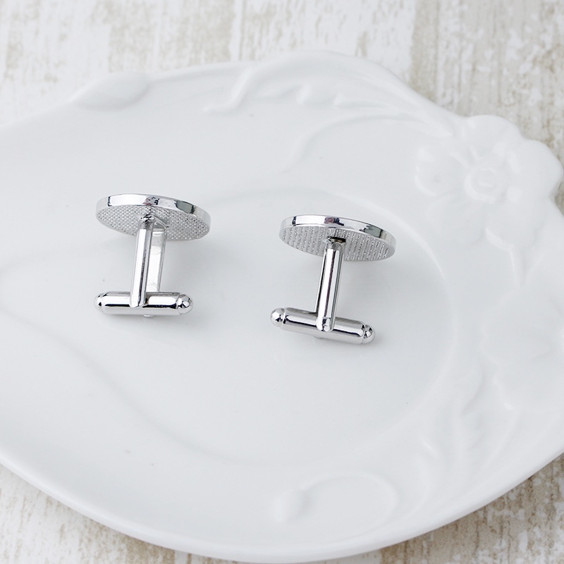 Khuy Măng Sét Tròn Bằng Kim Loại Phong Cách Doanh Nhân Cho Nam