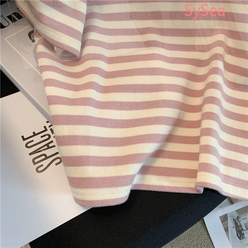 Áo Dệt Kim Kẻ Sọc Dáng Rộng Thời Trang Mùa Hè Hàn Quốc Cho Nữ