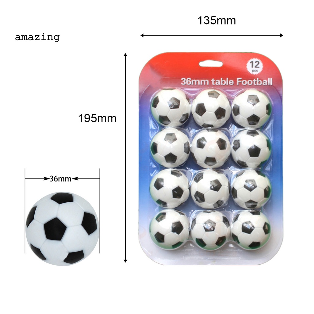 Set 12 Quả Bóng Đá Mini Màu Trắng Đen Sống Động Cho Bé