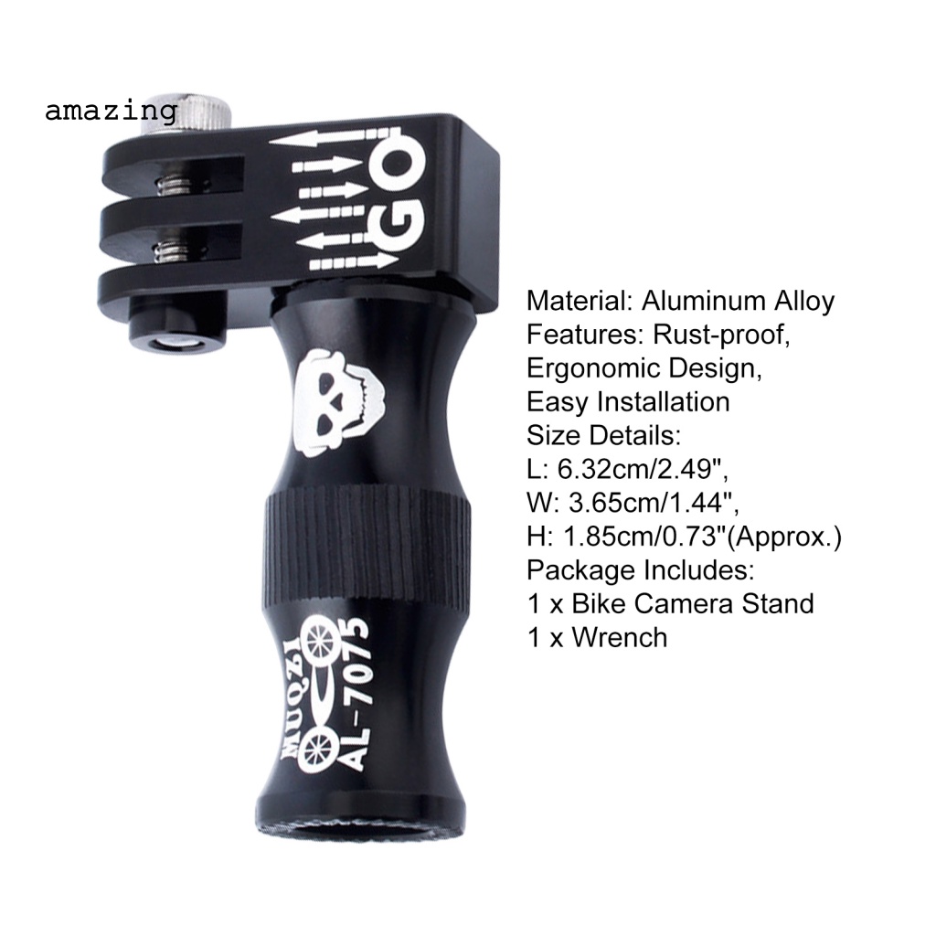 1 Bộ Giá Đỡ Camera Di Động Bằng Hợp Kim Nhôm Cho Xe Đạp
