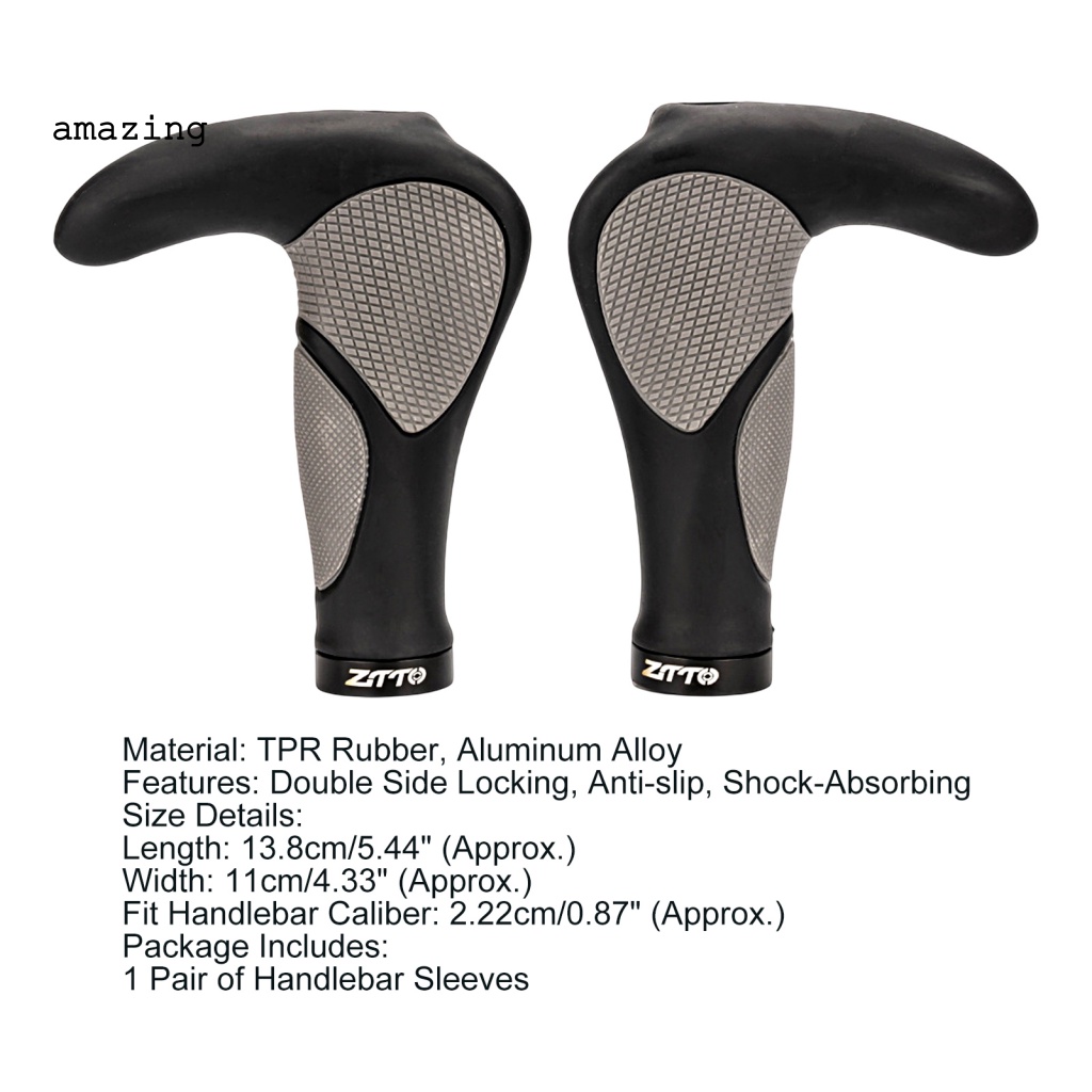 1 Cặp Vỏ Bọc Tay Lái Xe Đạp Hai Mặt Khóa Hấp Thụ Sốc