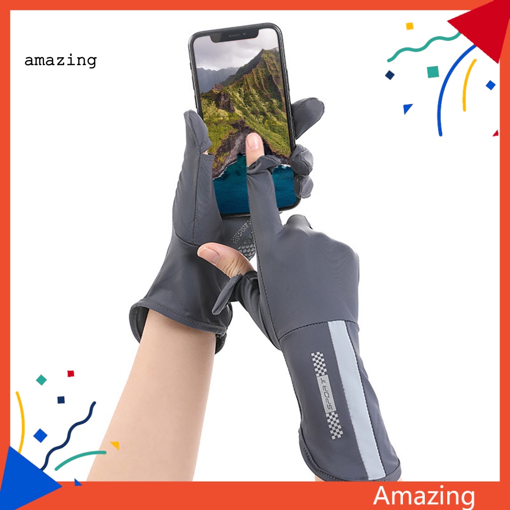 1 Đôi Găng Tay Lái Xe Bằng Silicone Chống Tia UV Chống Trượt Thoải Mái Dành Cho Nữ