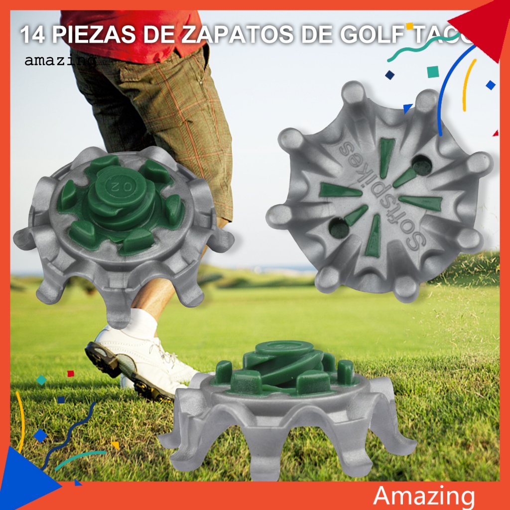 Set 14 Đinh Tán Gắn Giày Đánh Golf Di Động Dễ Lắp Đặt