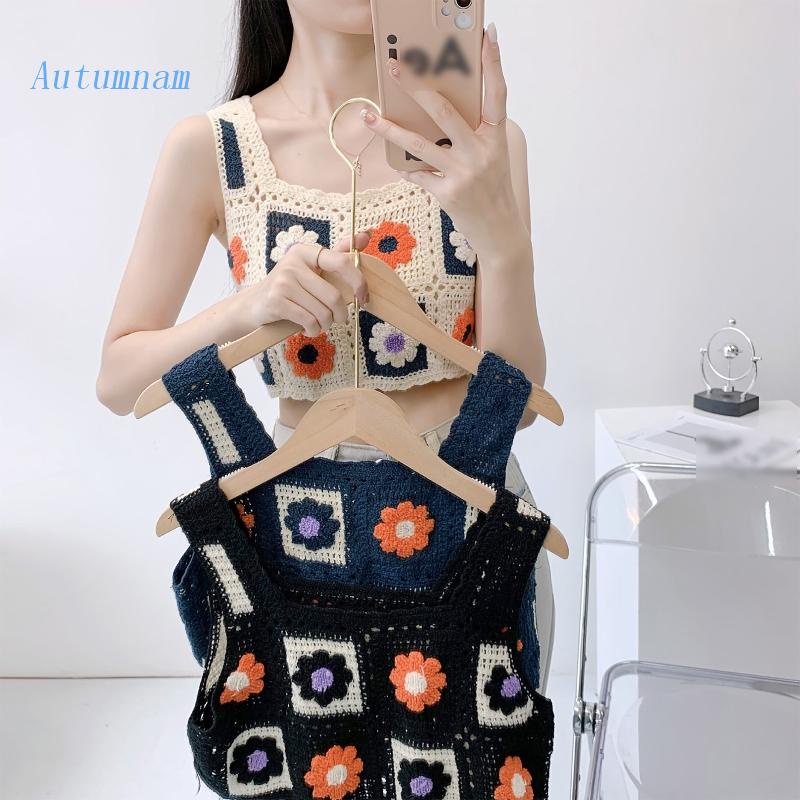Áo Croptop Đan Len Không Tay Nhiều Màu Sắc Phong Cách Boho Thời Trang Mùa Hè Cho Nữ