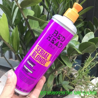 Dầu gội cho tóc nhuộm tông lạnh Tigi Bed Head Dumb Blonde Shampoo (cô gái tóc vàng hoe) 400ml