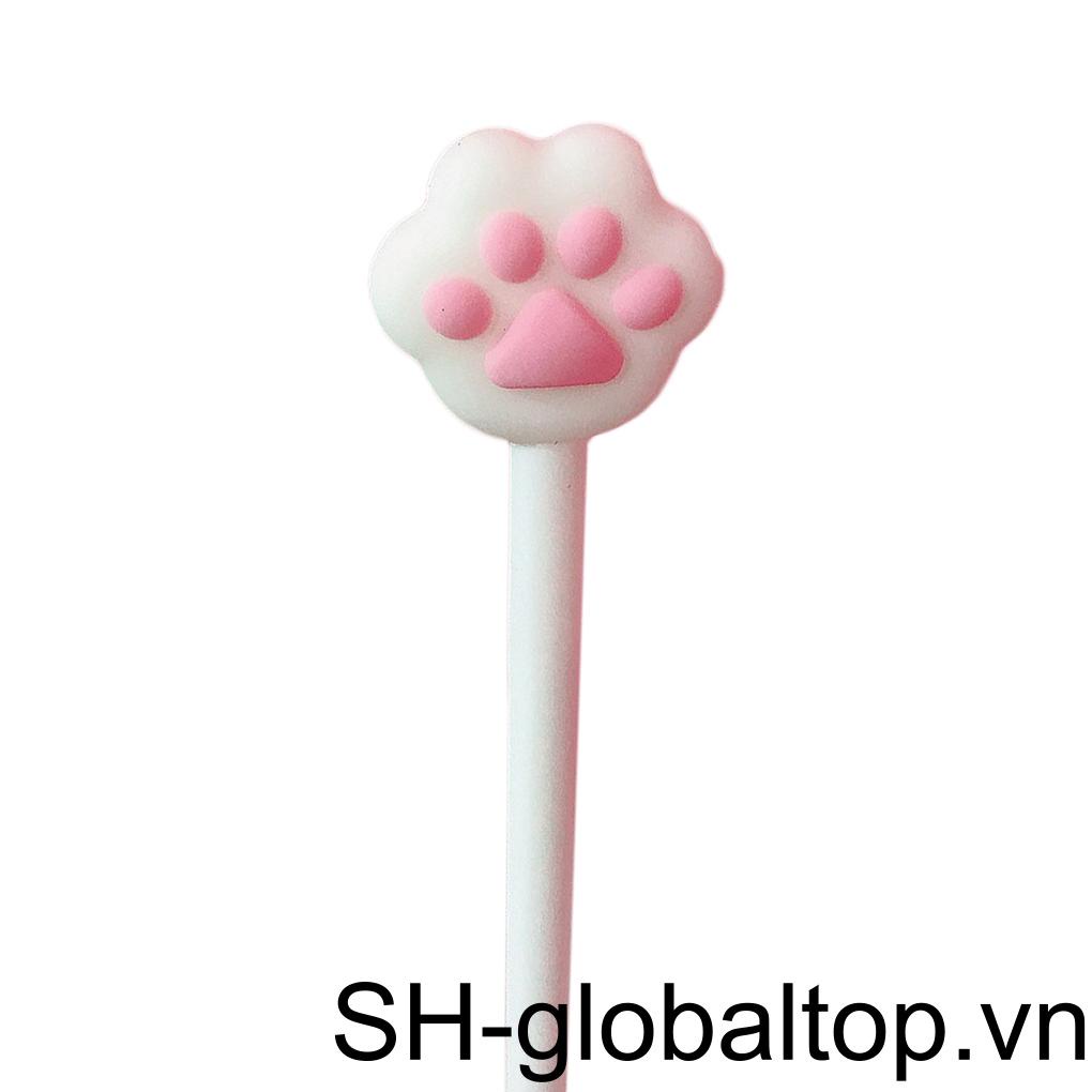 Bút Mực Gel Ngòi 0 5mm Hình Bàn Chân Động Vật Hoạt Hình Cho Nữ