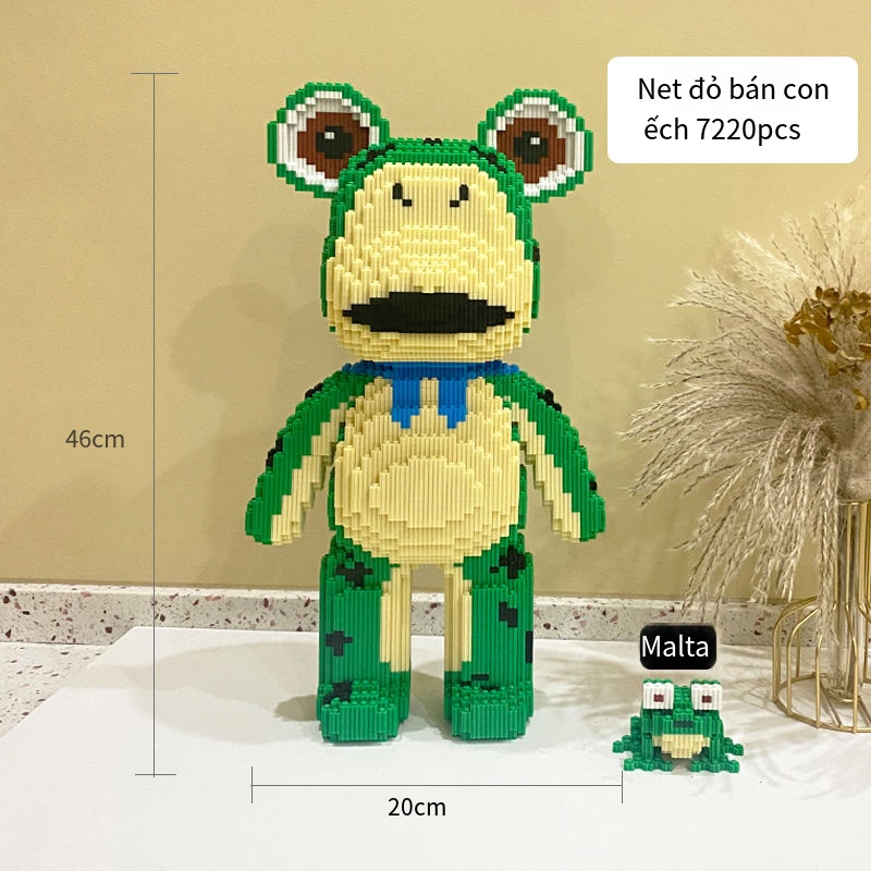 Tương thích với gạch LEGO Bán gấu con người ếch gấu bạo lực hạt nhỏ Quà tặng trí tuệ trẻ em